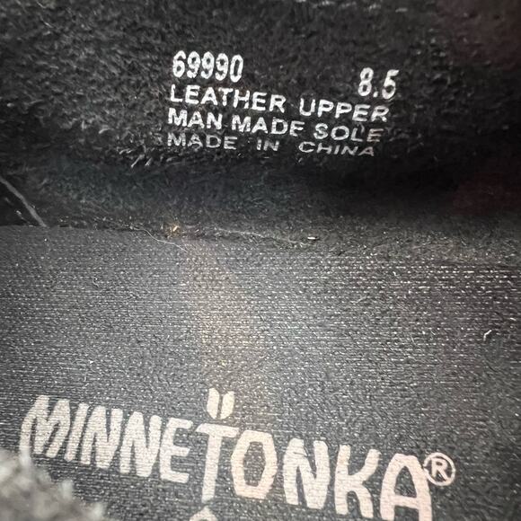 Minnetonka Kiltie Moccasin Womens 8.5 Gray Suede Leather Slip On Driving Shoes - Picture 9 of 9